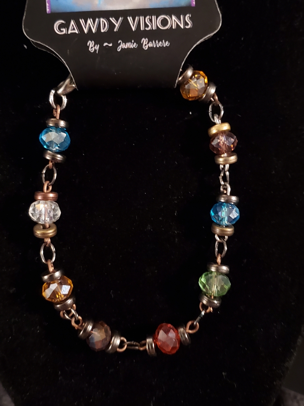 Handcrafted Multicolor Crystal Bead Bracelet